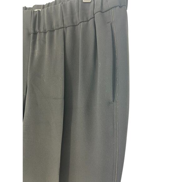 Brunello Cucinelli Monili Silk Blend Pull-On Pants in Black - Picture 7 of 14